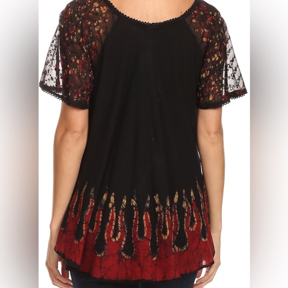 ⭐️BOGO FREE⭐️SAKKAS “Cora” Relaxed-fit Batik Embroidered Blouse - Picture 10 of 11